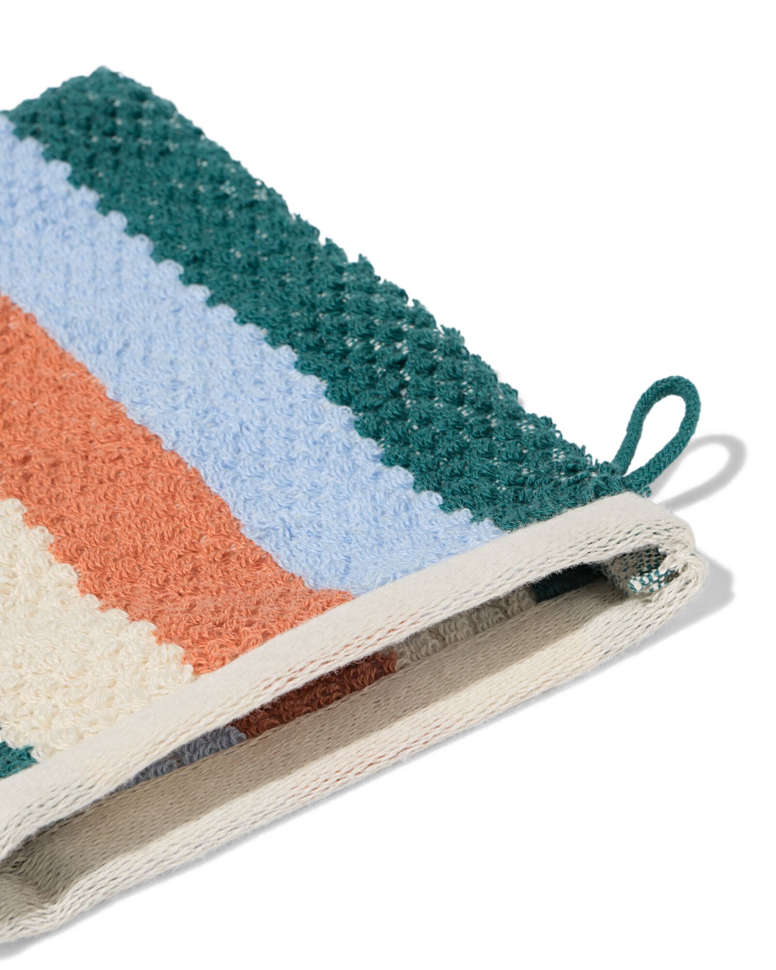 gant de toilette de seconde chance 16x21cm coton recycl&eacute; &agrave; rayures - 5200249 - HEMA