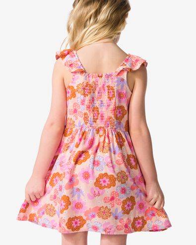 robe enfant trap&egrave;ze fleurs rose rose - 30848504PINK - HEMA