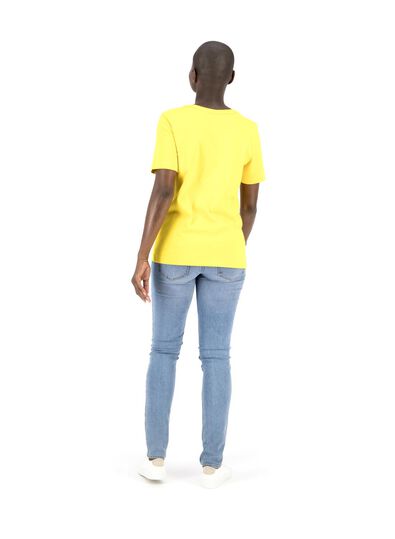 t-shirt femme jaune - 1000014831 - HEMA