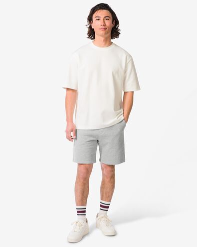Herren-Shorts, Regular Fit, Sweatstoff graumeliert graumeliert - 2109980GREYMELANGE - HEMA