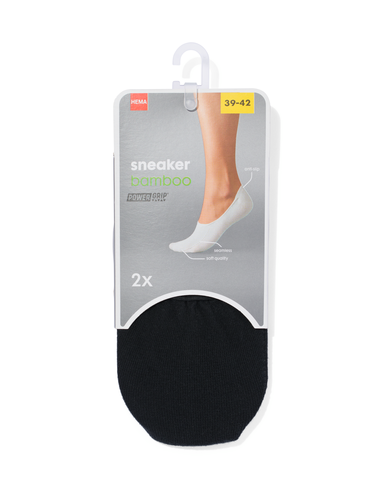 dames sneakersokken met bamboe - 2 paar zwart - HEMA