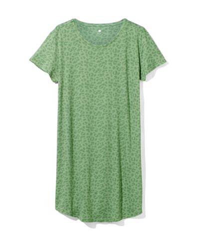 chemise de nuit femme micro vert clair M - 23470512 - HEMA