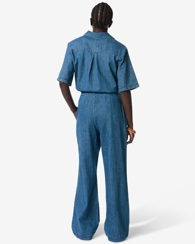 damesjumpsuit Suzy denim middenblauw middenblauw - 36206970MIDBLUE - HEMA