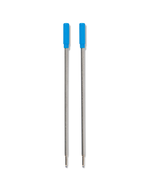 2 recharges stylo à bille bleu 0.4 mm - 14400009 - HEMA
