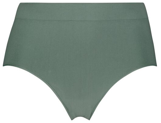 slip femme taille haute sans coutures micro vert M - 19630105 - HEMA