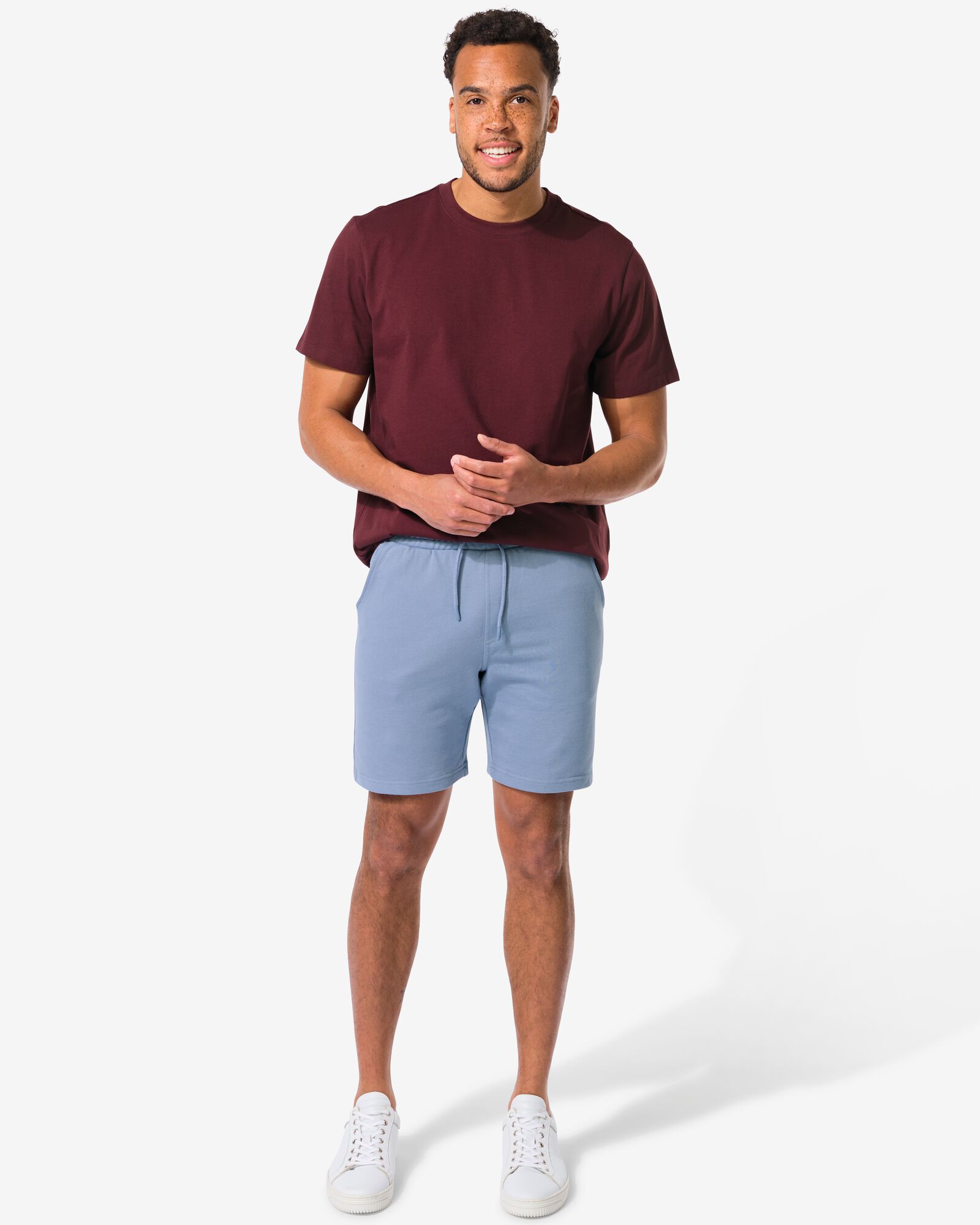 heren sweatshort blauw - 2109950BLUE - HEMA