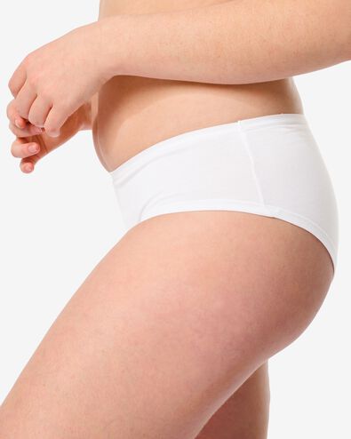 dames hipsters stretch katoen - 2 stuks wit wit - 1000030309 - HEMA