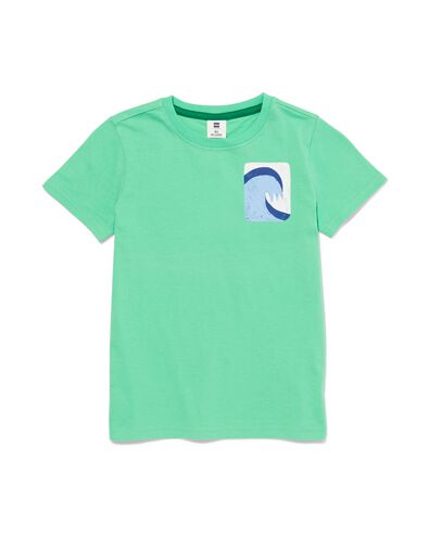 t-shirt enfant vague vert 158/164 - 30784674 - HEMA