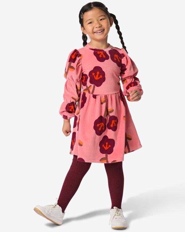 kinderjurk bloemen roze roze - 30836101PINK - HEMA