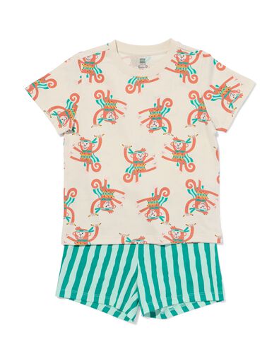 Kinder-Kurz-Pyjama mit Tiermuster eierschalenfarben eierschalenfarben - 23001760OFFWHITE - HEMA