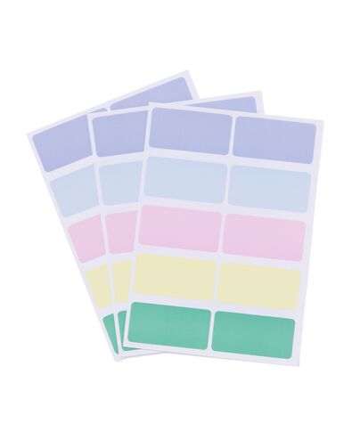 120er-Pack Etiketten, 3.8 x 1.9 cm, Pastellfarben - 14160032 - HEMA