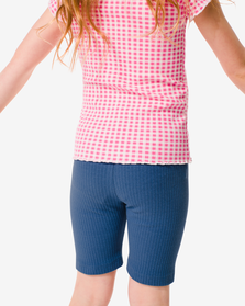 korte kinder leggings met ribbels - 2 stuks blauw blauw - 1000030740 - HEMA
