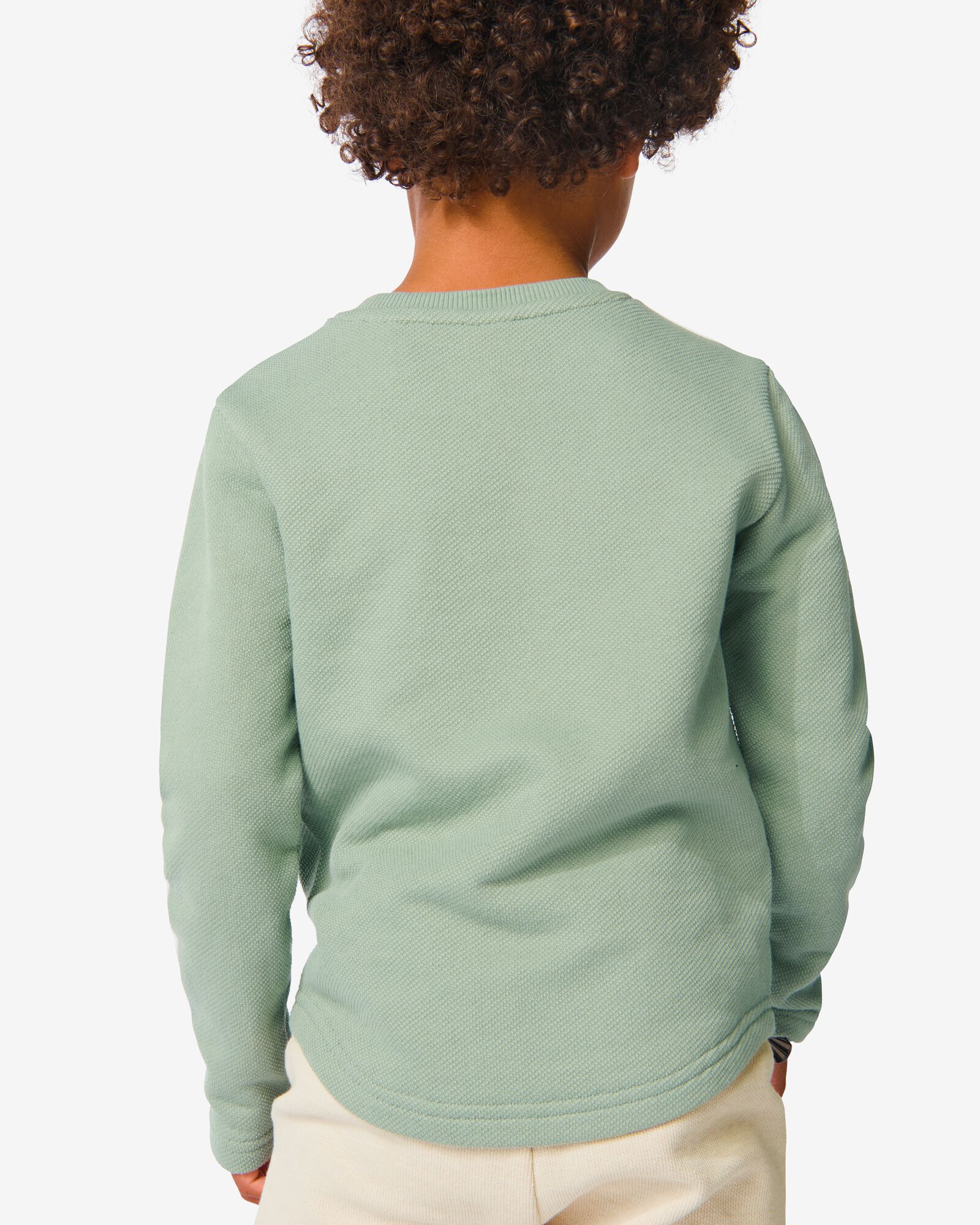 kinder sweater structuur groen - 1000032472 - HEMA