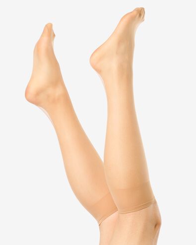 mi-bas 15 deniers anti-filage mats - 2 paires poudre one size - 4022736 - HEMA