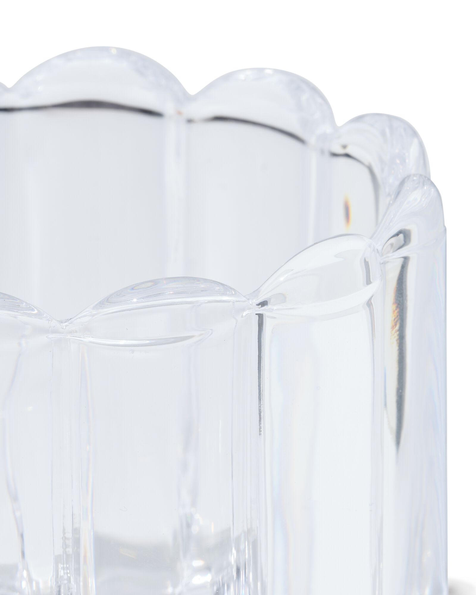 verre pour bougie parfum&eacute;e ⌀12x10cm nervur&eacute; transparent - 13507548 - HEMA