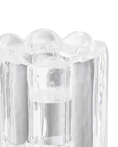 bougeoir S verre nervur&eacute; transparent - 13324183 - HEMA