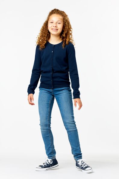 kinder jeans skinny fit middenblauw middenblauw - 1000028233 - HEMA