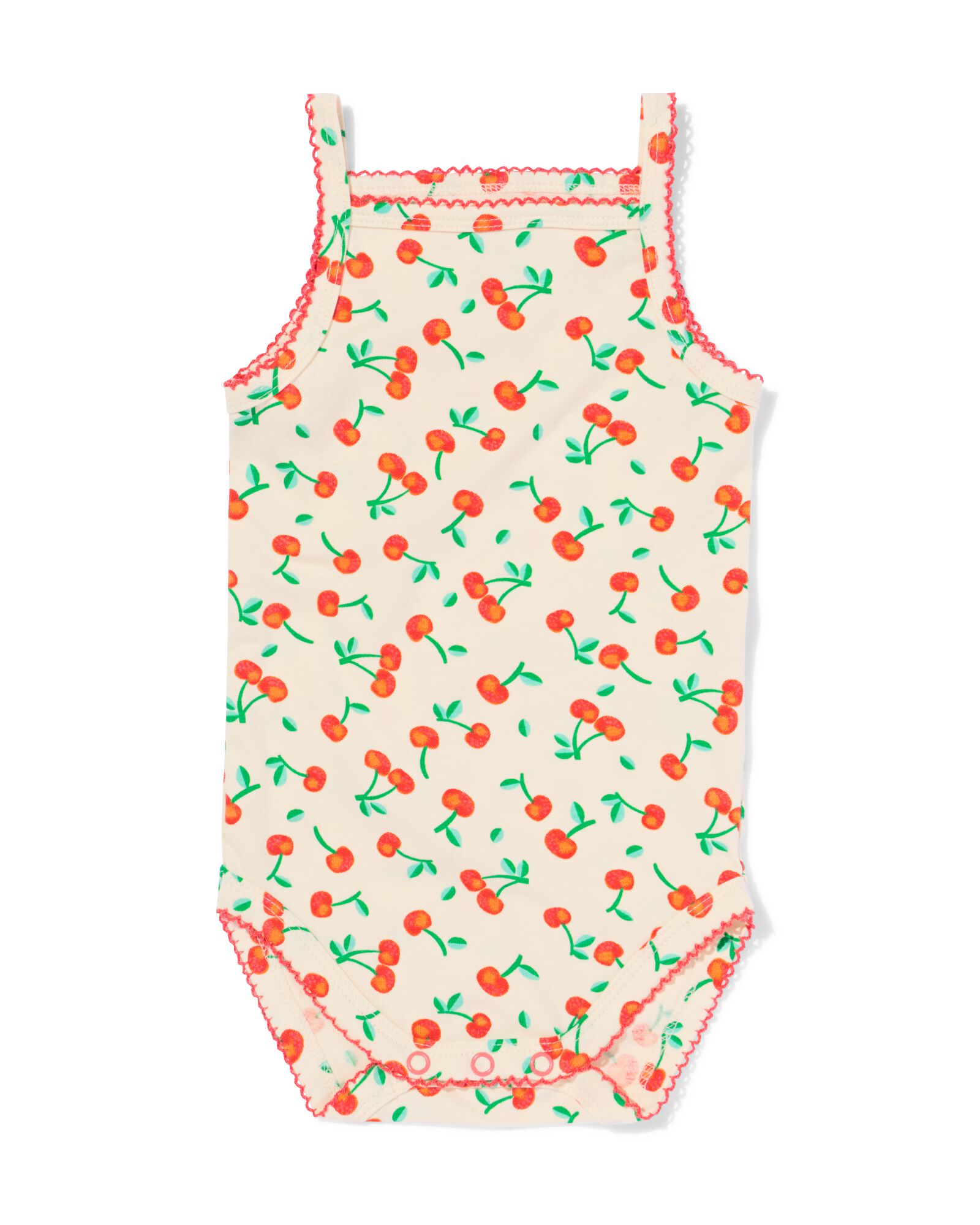 grenouillère en coton extensible cerises rouge - 33367440RED - HEMA