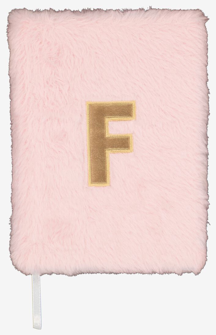 carnet A5 fluffy lettre F - 61120133 - HEMA