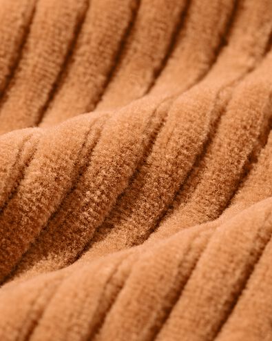 newborn broek rib velours bruin bruin - 33425420BROWN - HEMA