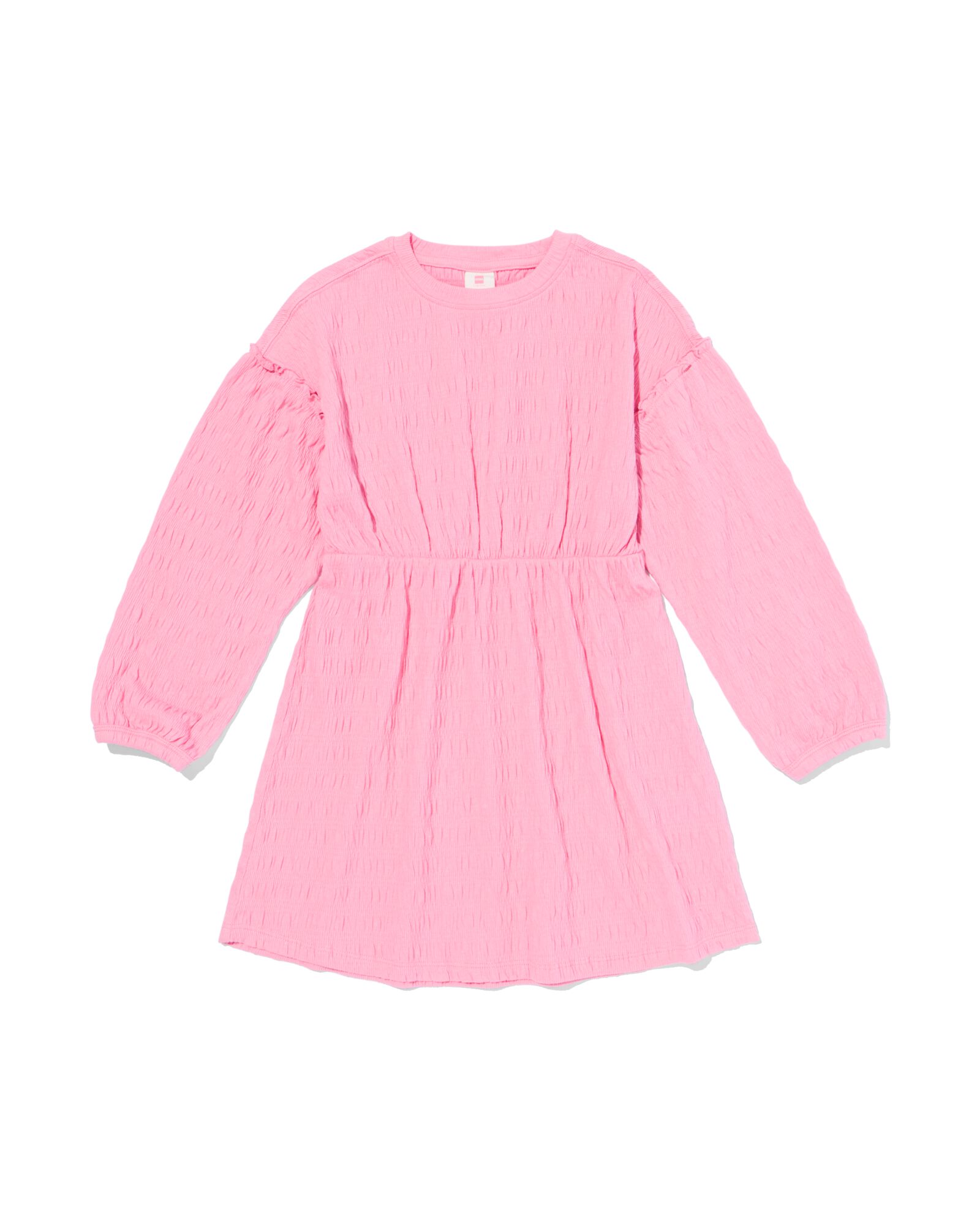 Kinderkleid in A-Linie, gerippt rosa - 30828703PINK - HEMA