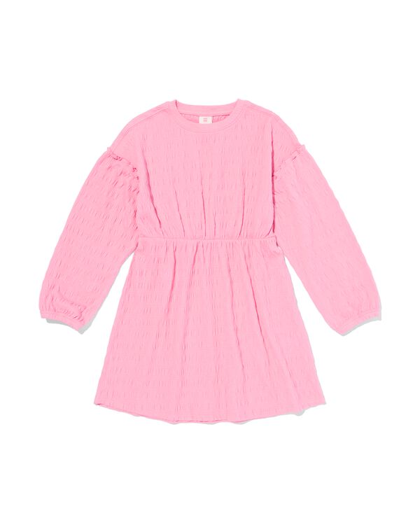 kinderjurk a-lijn rib roze - 30828703PINK - HEMA