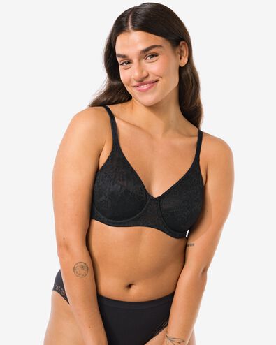 soutien-gorge dentelle non pr&eacute;form&eacute; avec armatures  noir noir - 21870530BLACK - HEMA