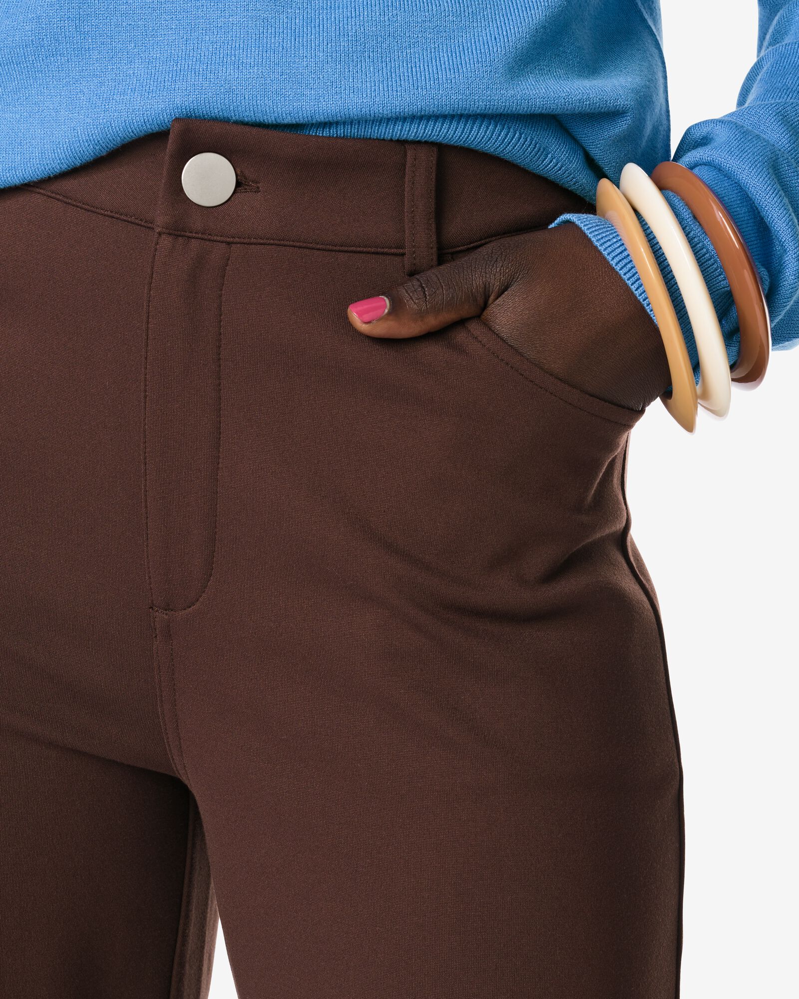 damesbroek Ember wijd bruin - 36207120BROWN - HEMA