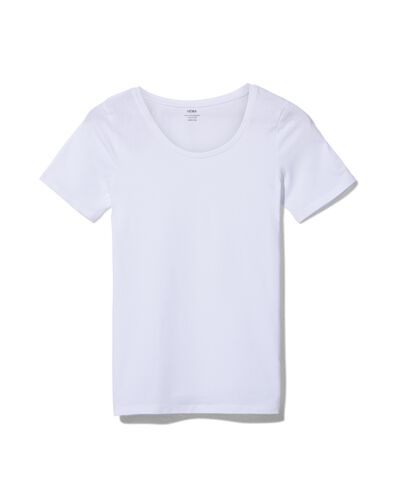Damen-T-Shirt weiß XL - 36398026 - HEMA