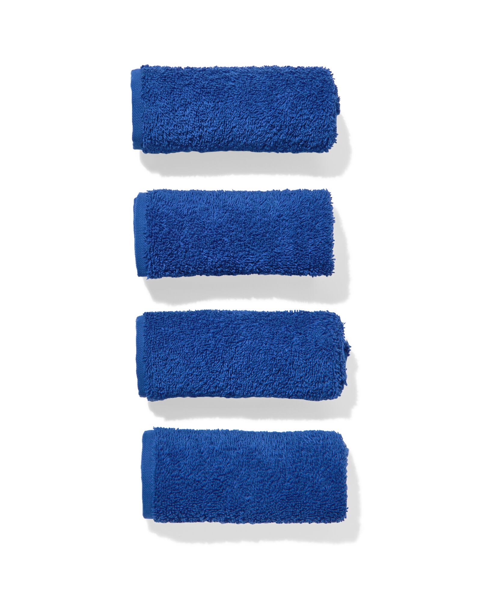 serviettes de bain - qualité épaisse bleu cobalt débarbouillettes 30 x 30 - 5282880 - HEMA