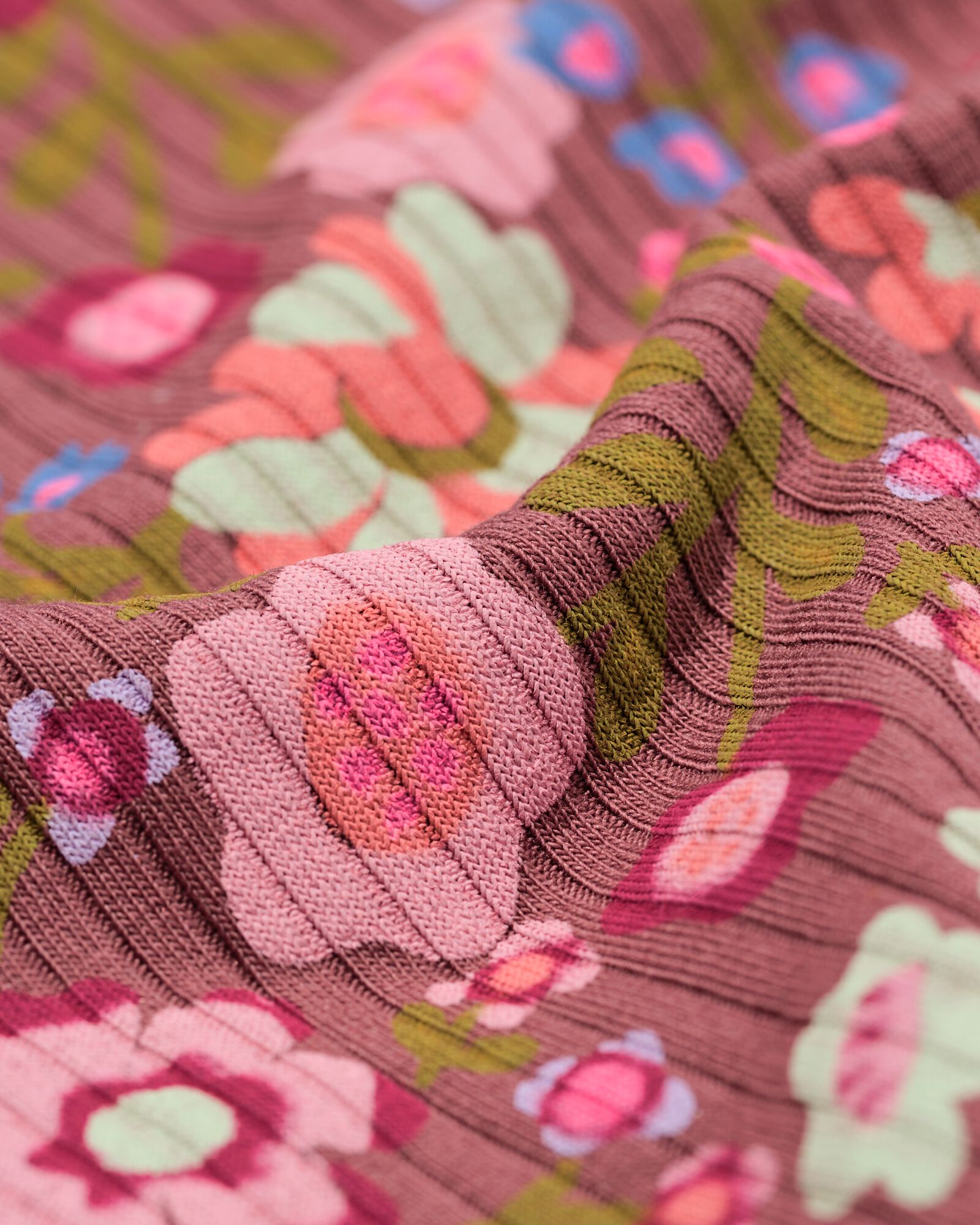 kinder T-shirt rib fruit bruin bruin - 30841854BROWN - HEMA