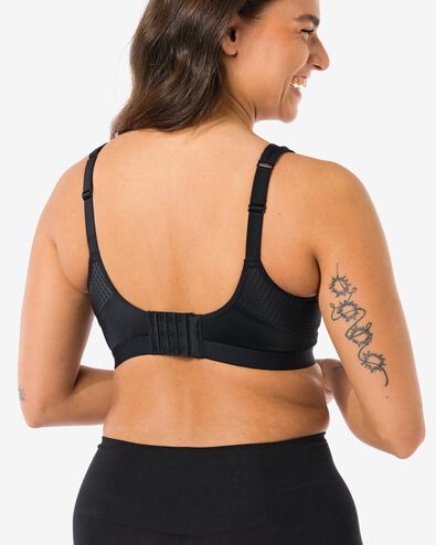 voorgevormde sportbh heavy support met beugel B-F zwart zwart - 1000015349 - HEMA
