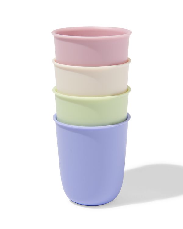 drinkbekers 280ml kunststof pastel - 4 stuks - 80650226 - HEMA