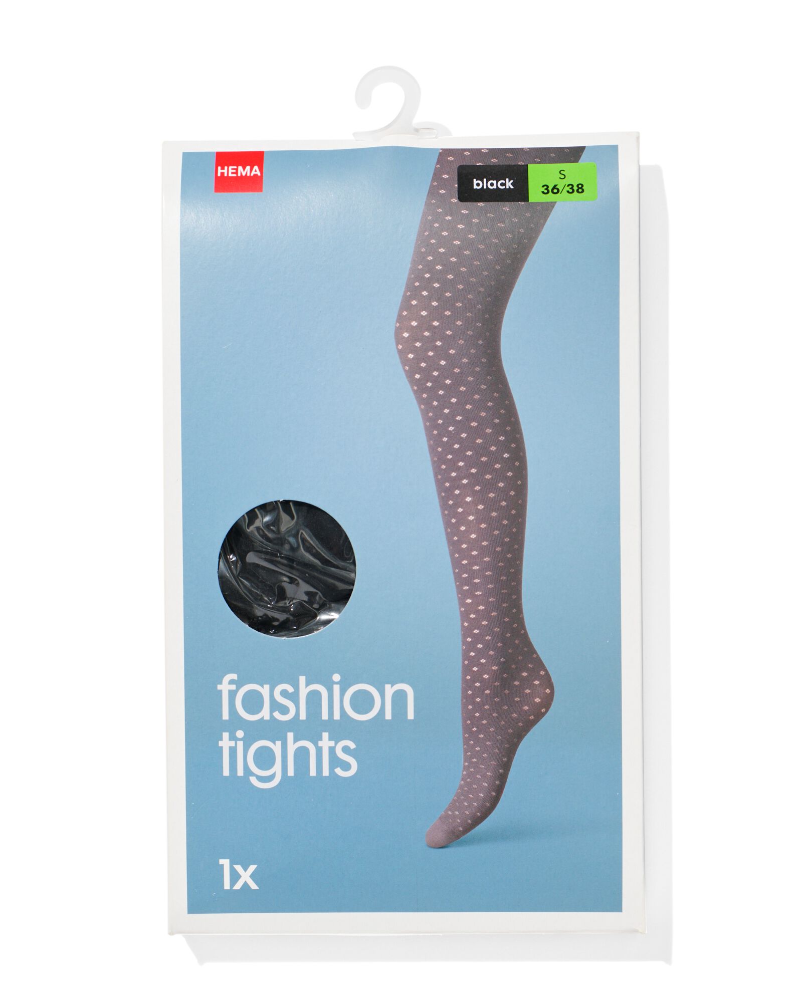 collant fashion avec pois ajourés 30 deniers noir noir - 1000028893 - HEMA