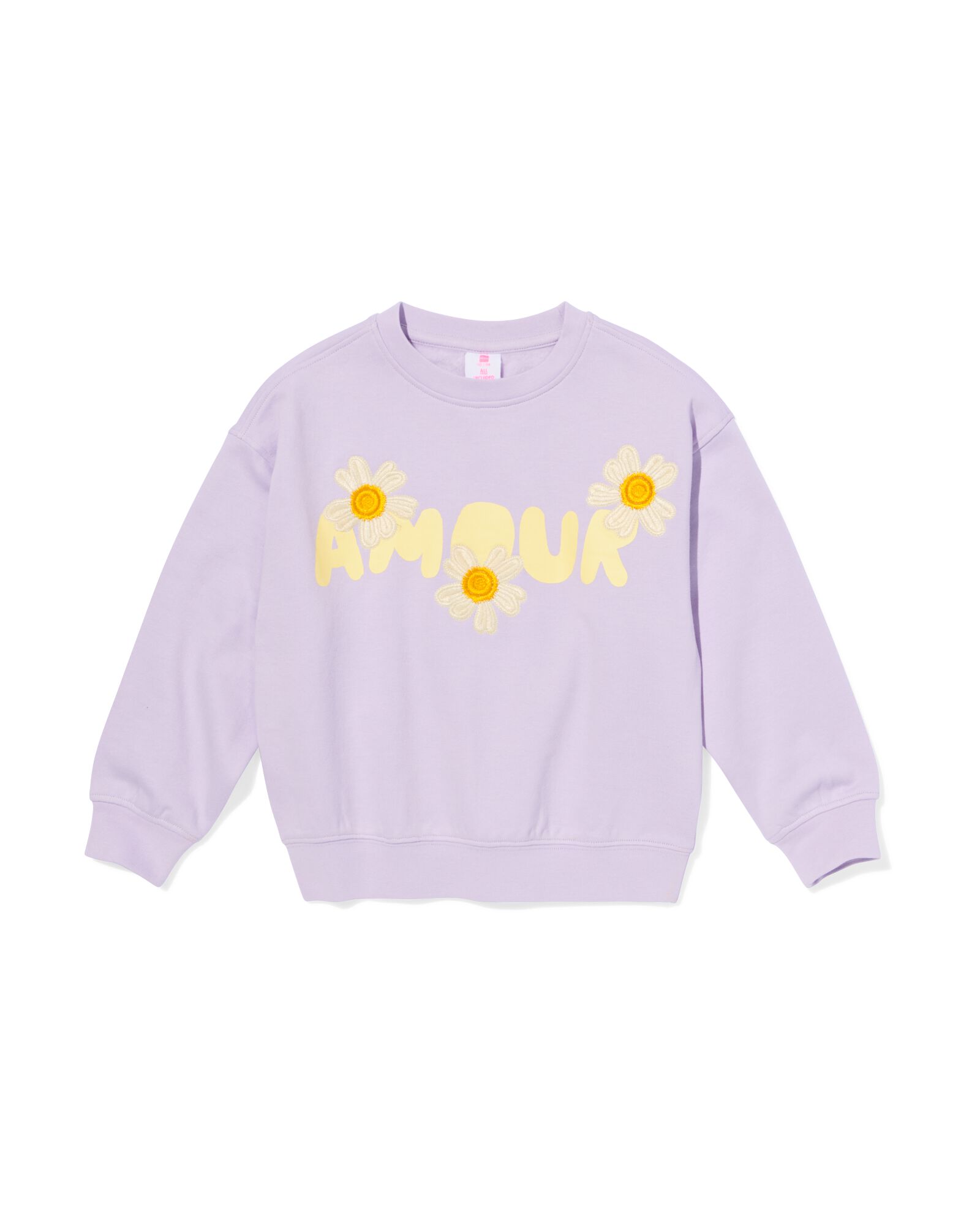 kindertrui bloemen paars - 30866507PURPLE - HEMA