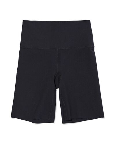 Damen-Radlerhose mit k&ouml;rperformenden Eigenschaften und hoher Taille schwarz schwarz - 21500722BLACK - HEMA