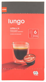 16 capsules de café lungo - 17100132 - HEMA