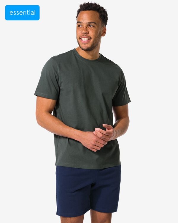 t-shirt homme coupe classique gris gris - 2190340GREY - HEMA