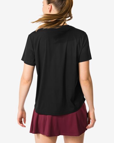 damessportshirt zwart zwart - 36090339BLACK - HEMA