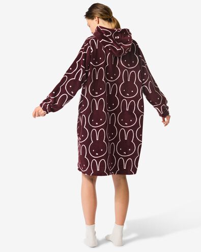 chemise de nuit polaire femme Miffy bordeaux bordeaux - 23401285BURGUNDYRED - HEMA