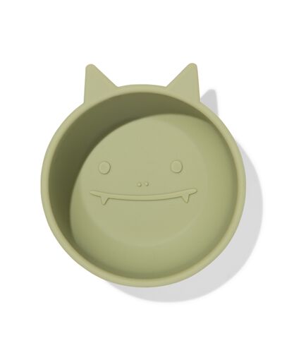 Kinderteller ⌀ 10 cm, Silikon-Monster, grün - 80650221 - HEMA