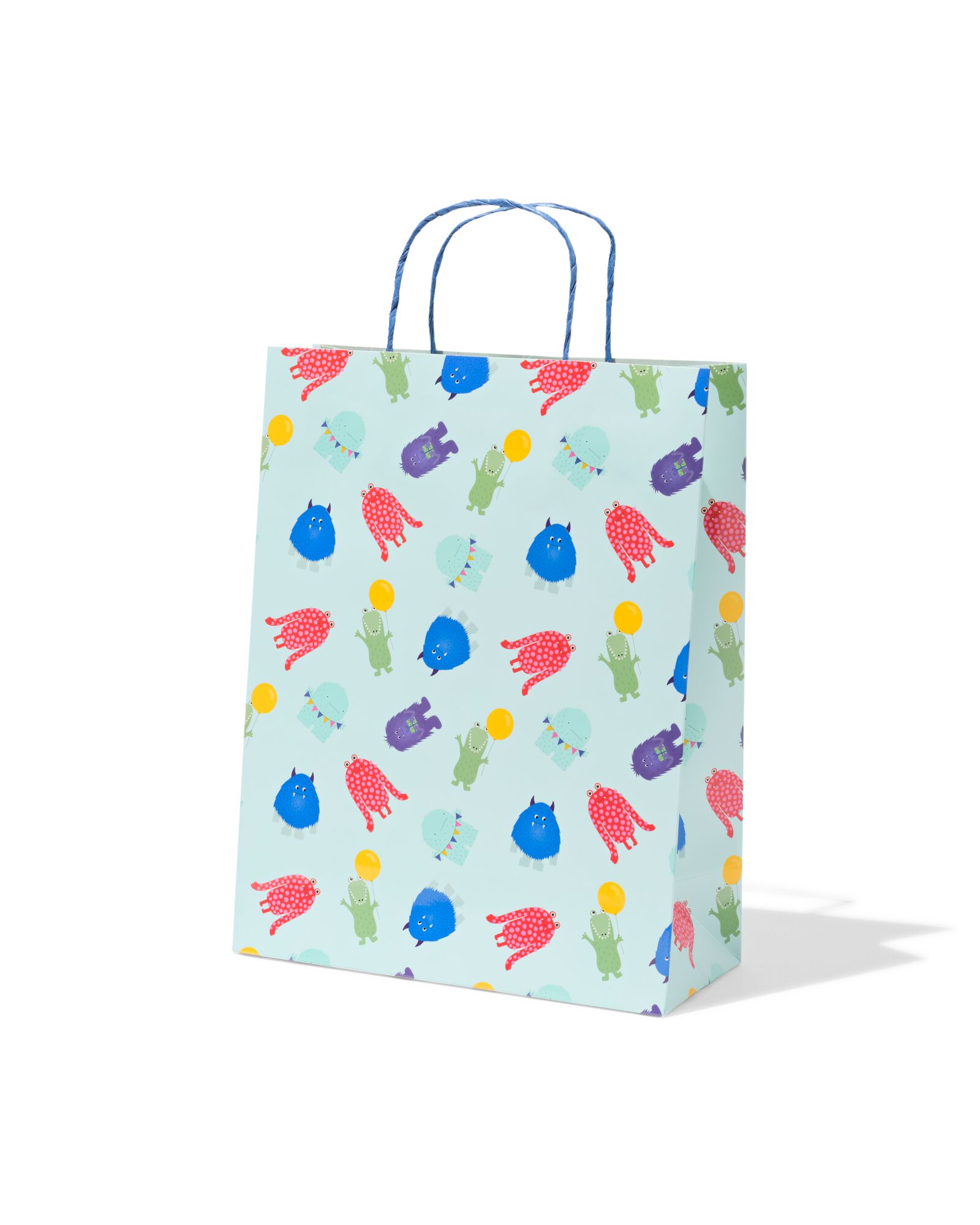 sac cadeau L 31x24cm papier monstres - 14700696 - HEMA