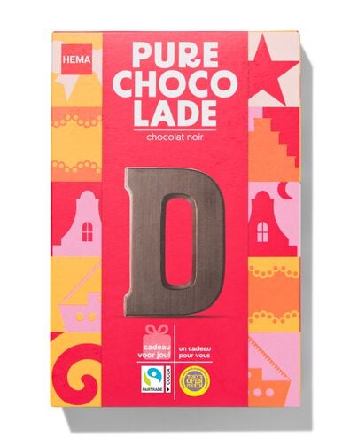 lettre en chocolat noir D 140g - 24402104 - HEMA