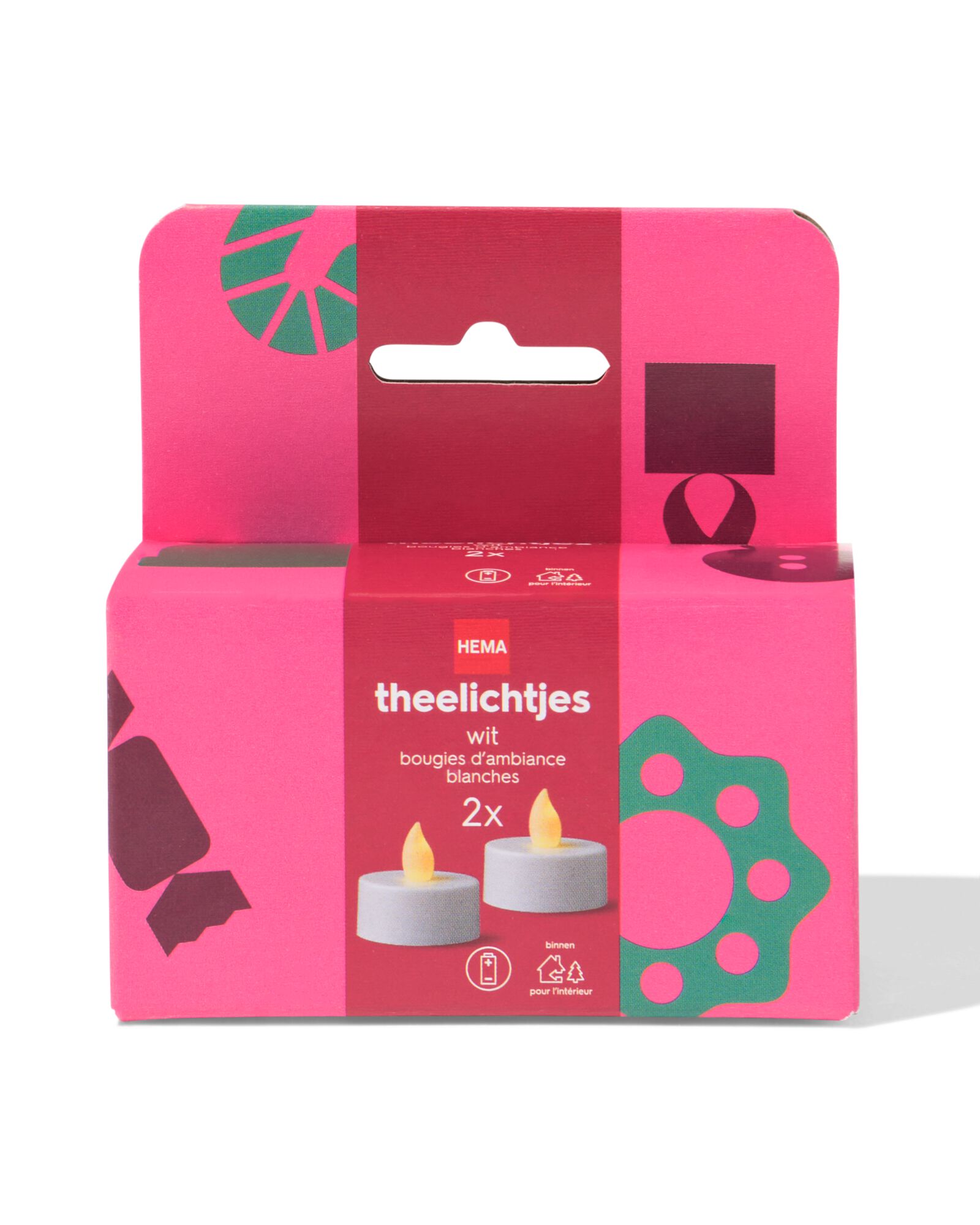 bougies chauffe-plat led blanc - 25510040 - HEMA