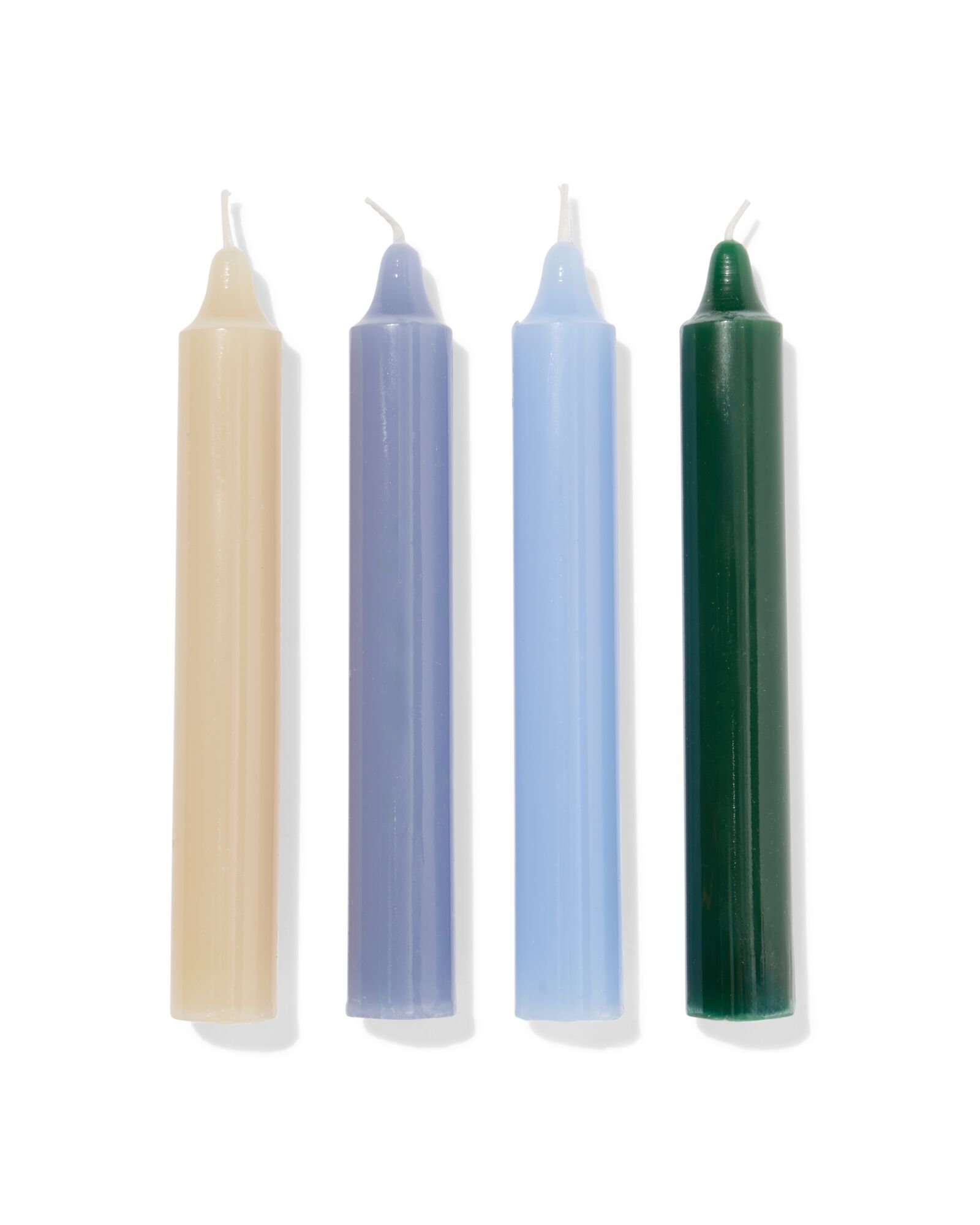 bougies d'int&eacute;rieur 16 x ⌀ 2,2 cm bleues - 4 pi&egrave;ces - 13506142 - HEMA