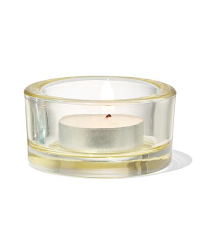 Teelichthalter 7 x 7 x 3,5 cm, Glas  - 25800082 - HEMA
