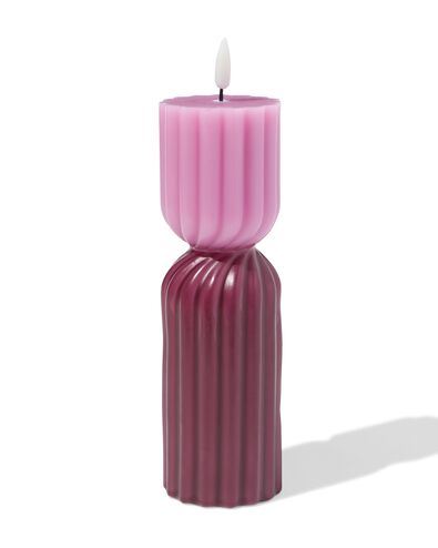 bougie forme led ⌀6,2x23cm diabolo rose - 13550134 - HEMA