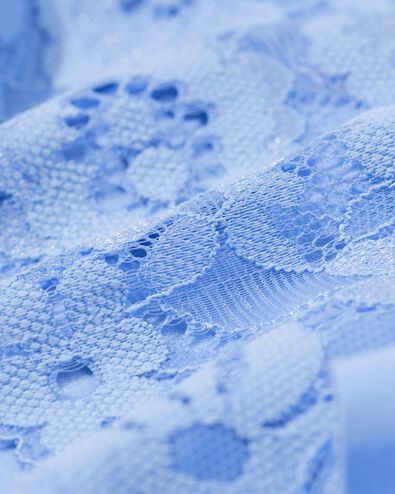 slip br&eacute;silien femme microfibre avec dentelle bleu - 19600714BLUE - HEMA