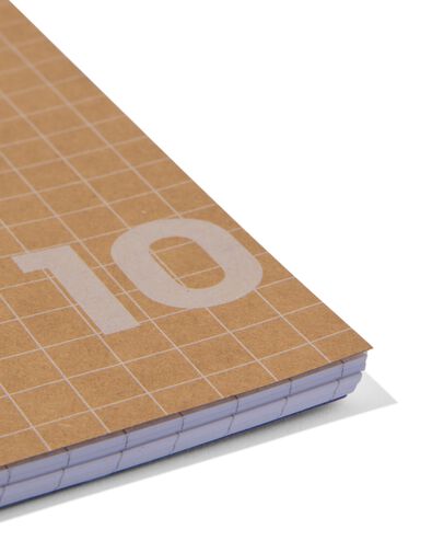 cahiers kraft A4 quadrill&eacute;s 10 mm - lot de 3 - 14120271 - HEMA
