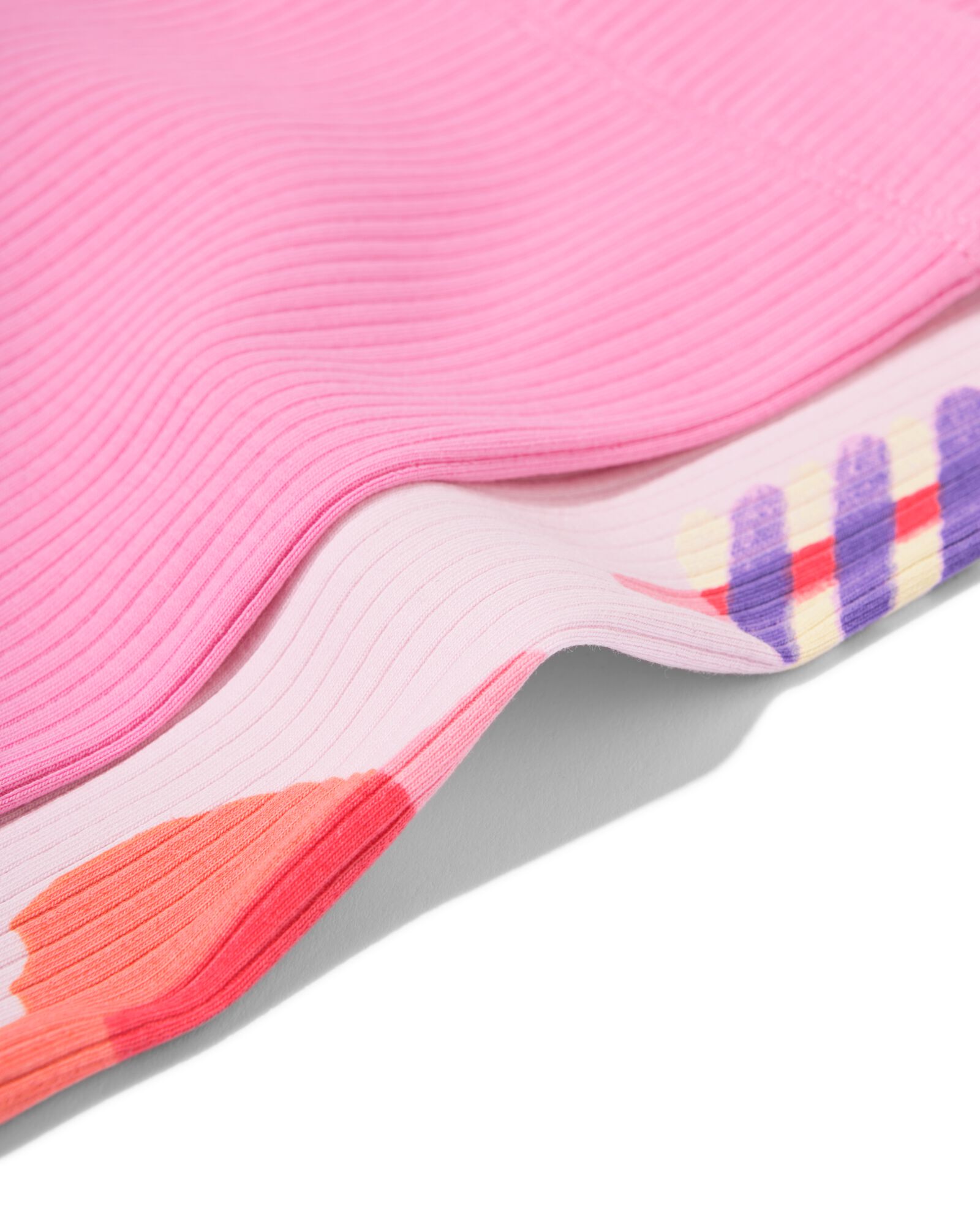 Kinderleggings, kurz, figurbetont, mit Rippenstruktur &ndash; 2 St&uuml;ck rosa rosa - 30863647PINK - HEMA